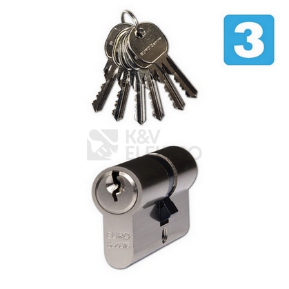 Obrázek produktu Bezpečnostní oboustranná 6stavítková zámková vložka Euro Secure Richter ES.45/45.NI 0