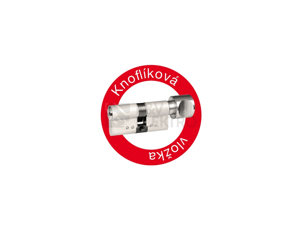 Obrázek produktu Bezpečnostní 10stavítková knoflíková zámková vložka Richter EXR.K50/60.NI 3