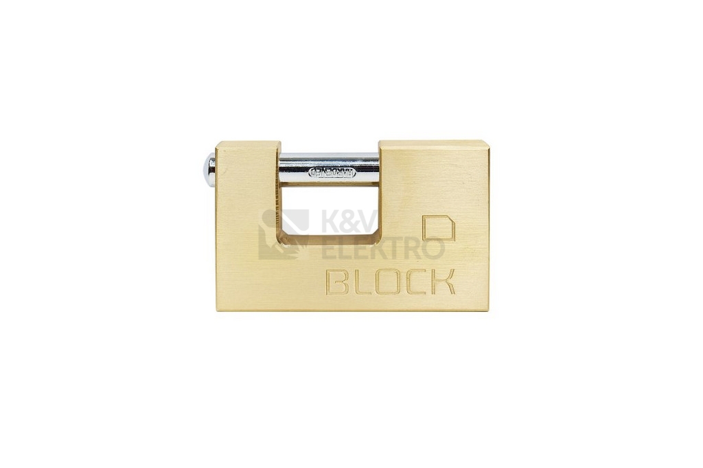 Obrázek produktu Mosazný visací zámek s kartáčovaným povrchem Richter RV.BLOCK.90 1