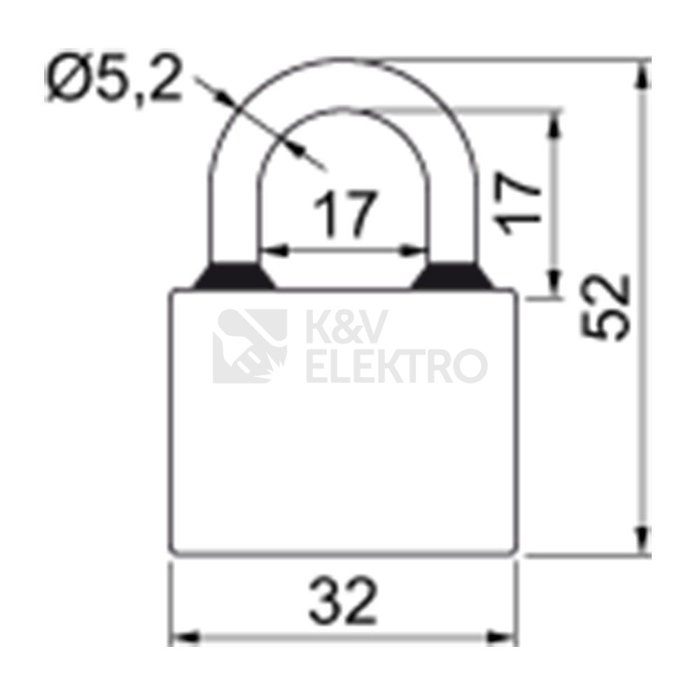 Obrázek produktu Klasický litinový visací zámek Richter RV.OVAL.32 1