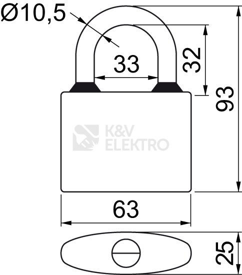 Obrázek produktu Klasický litinový zámek Richter RV.OVAL.63 1