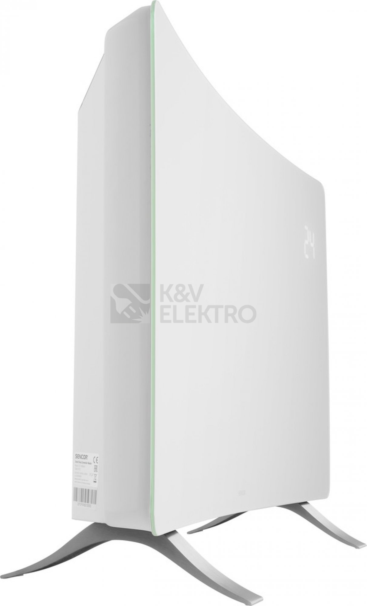 Obrázek produktu  Chytrý skleněný WiFi přímotop SENCOR SCF 4740WH 1200/2400W 1