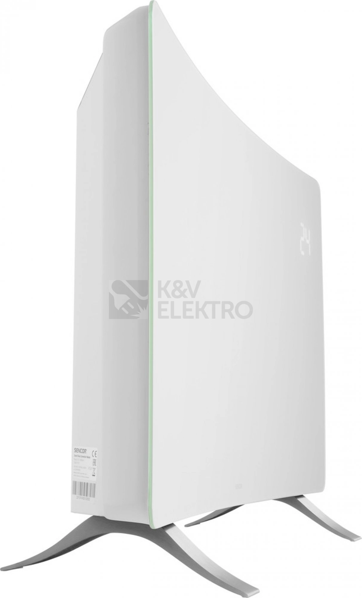 Obrázek produktu  Chytrý skleněný WiFi přímotop SENCOR SCF 4740WH 1200/2400W 1
