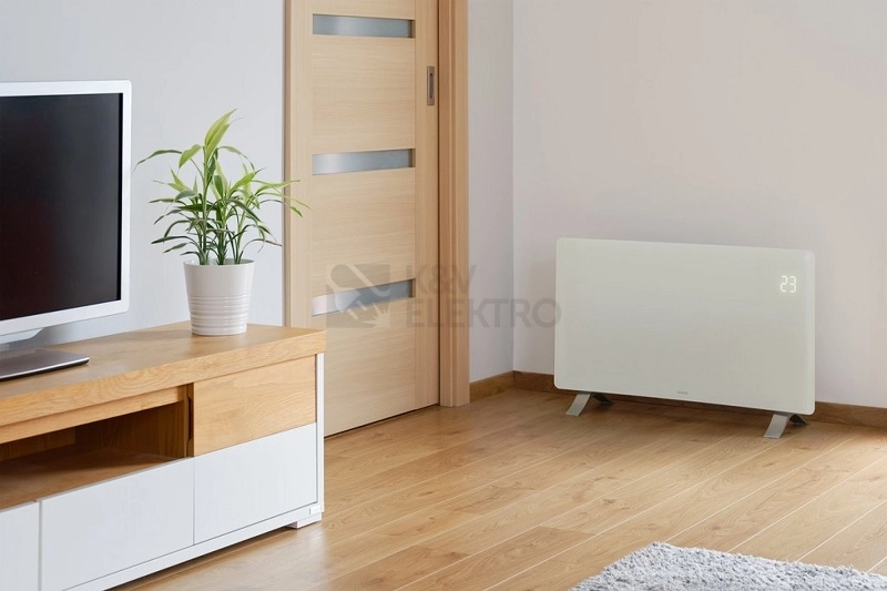 Obrázek produktu  Chytrý skleněný WiFi přímotop SENCOR SCF 4740WH 1200/2400W 3