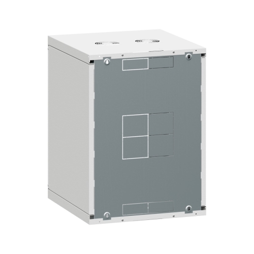 Nástěnný datový rozvaděč 19″ výška 18U (907mm) H=450mm Š=572mm šedý Conteg iSEVEN RQN-18-60/45-B