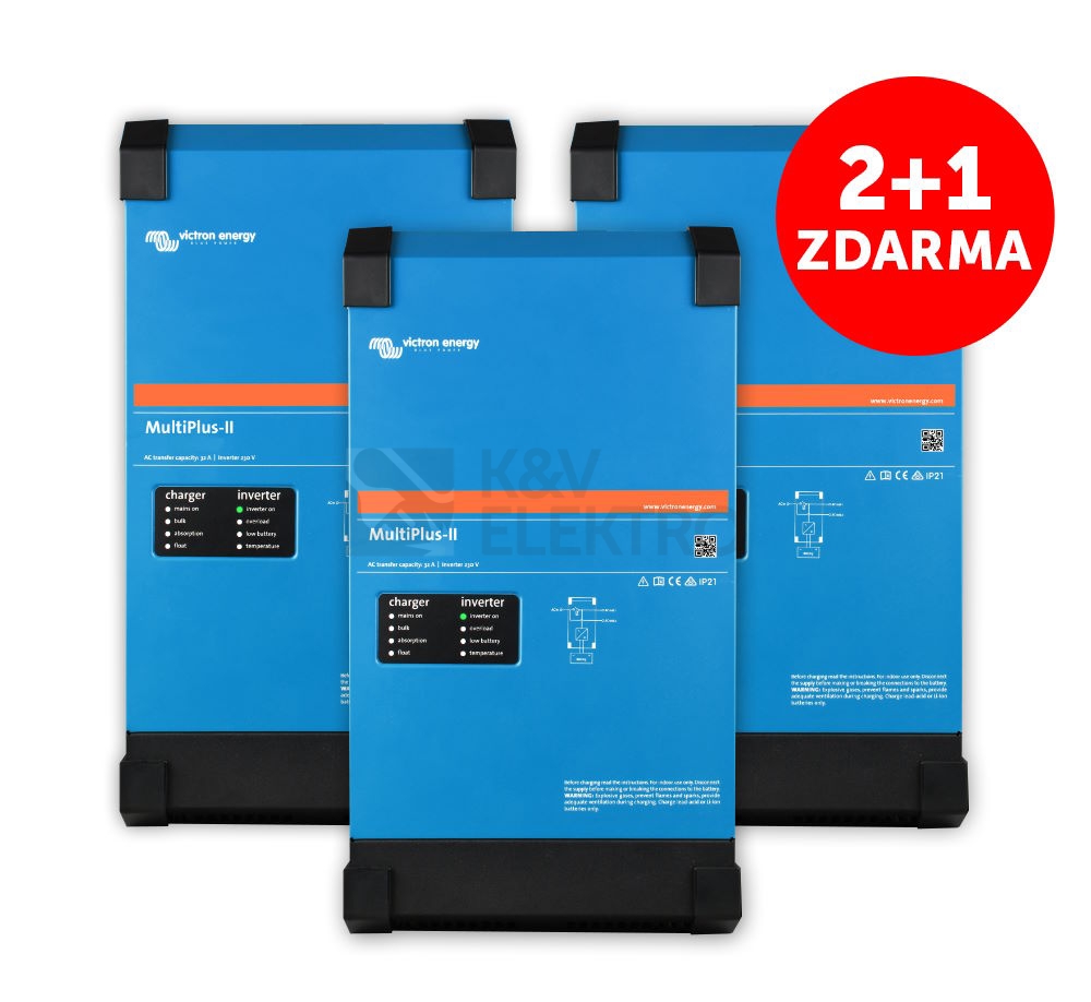 Obrázek produktu DC-AC hybridní měnič/nabíječ Victron Energy MultiPlus-II 48V/3000VA PROMO 0