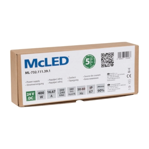 LED napájecí zdroj McLED 24VDC 16,67A 400W ML-732.111.39.1 (obrázek 3)