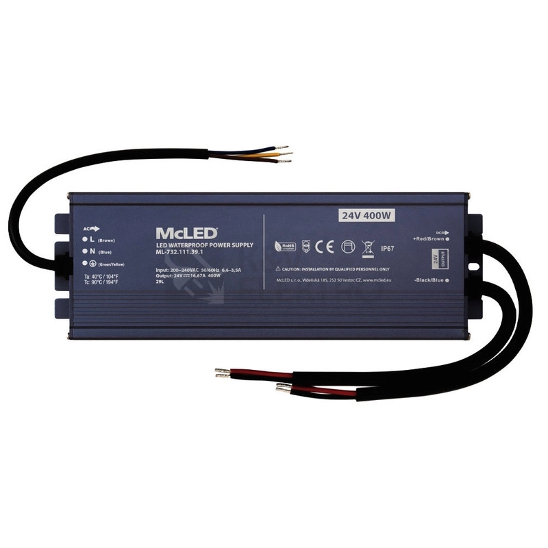 Obrázek produktu LED napájecí zdroj McLED 24VDC 16,67A 400W ML-732.111.39.1 0