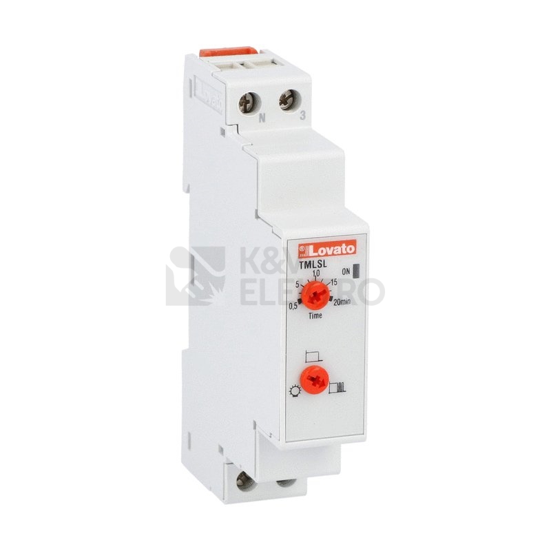 Obrázek produktu  Schodišťový automat LOVATO TMLSL pro spínání LED zdrojů 0,5-20min 0