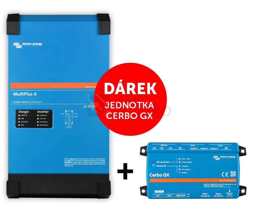 Obrázek produktu  DC-AC hybridní měnič/nabíječ Victron Energy MultiPlus-II + Cerbo GX 0