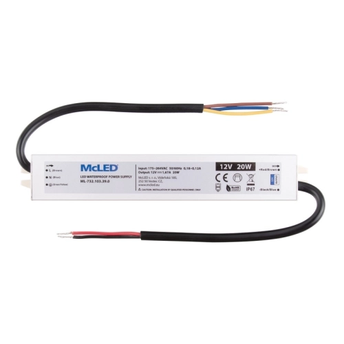 LED napájecí zdroj McLED 12VDC 1,67A 20W ML-732.103.39.0