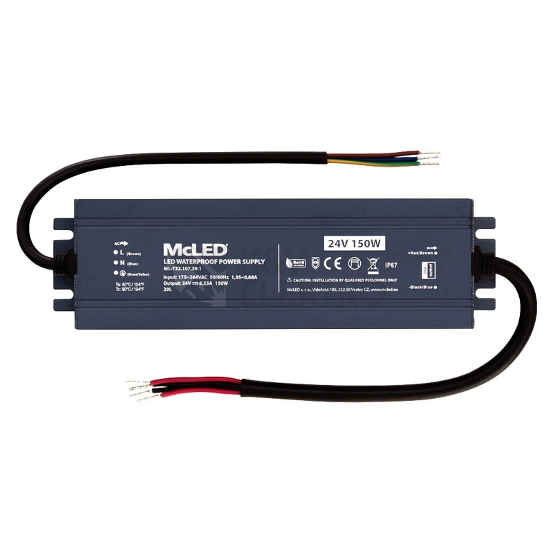 Obrázek produktu LED napájecí zdroj McLED 24VDC 6,25A 150W ML-732.107.39.1 0