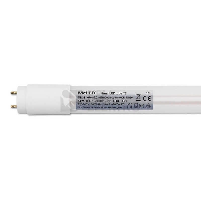 Obrázek produktu LED trubice zářivka McLED GLASS LEDTUBE 120cm 14W (36W) T8 G13 neutrální bílá ML-331.070.89.0 EM/230V 10