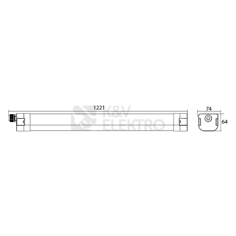 Obrázek produktu Zářivka LED McLED Fabrik G2 1200mm 40W 4000K neutrální bílá IP65 ML-414.201.69.0 3