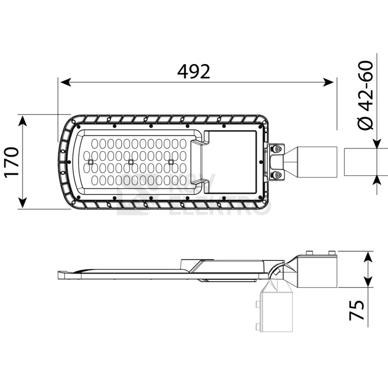 Obrázek produktu LED svítidlo veřejného osvětlení McLED Street Eco 50W 4000K neutrální bílá ML-521.027.47.0 2