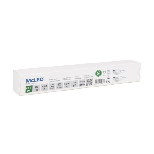 LED napájecí zdroj McLED 24VDC 0,83A 20W ML-732.103.39.1 (obrázek 3)