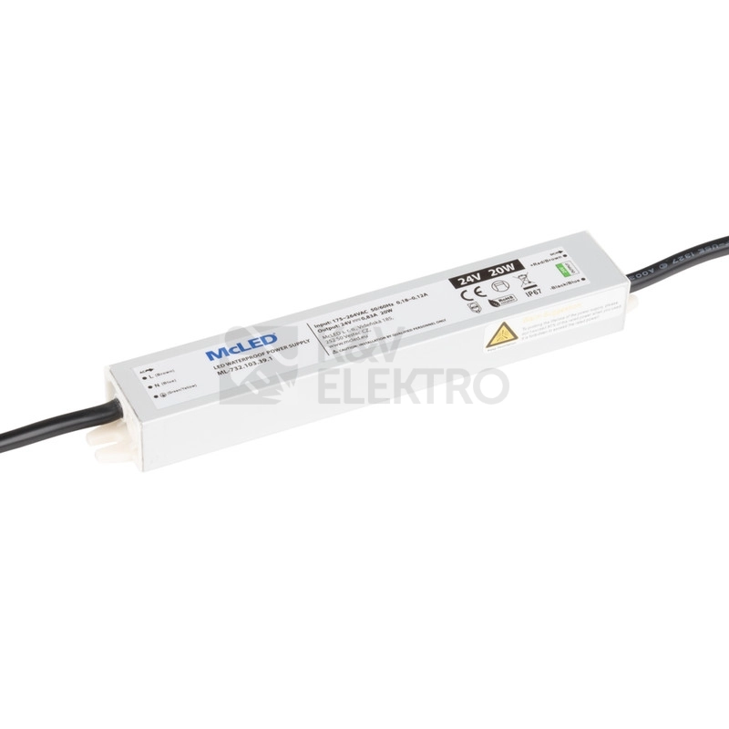 Obrázek produktu LED napájecí zdroj McLED 24VDC 0,83A 20W ML-732.103.39.1 1
