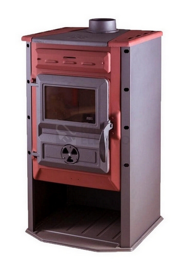 Obrázek produktu Kamna na tuhá paliva ČAROVNÁ PEC ECO, 6,9kW, červená, horní vývod, plech 642064 0