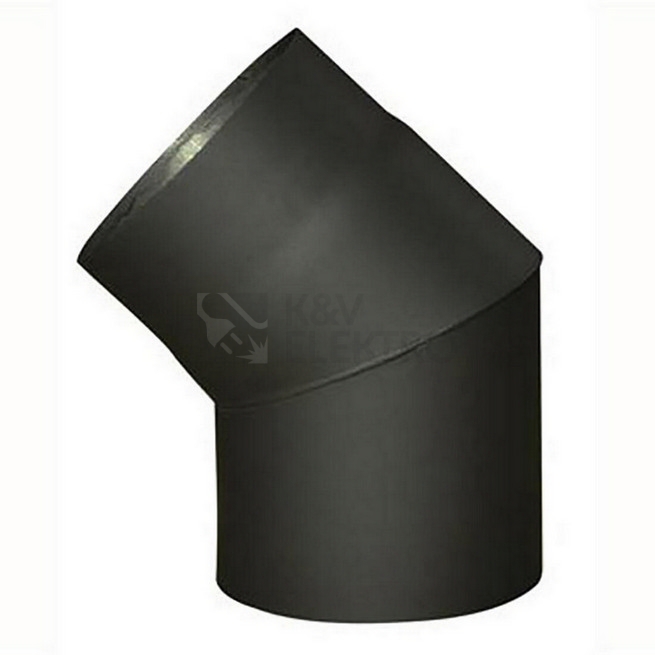 Obrázek produktu Koleno kouřové STEEL 130mm/45stloušťka tloušťka 1.5mm černé K130.45.15.0 654089 0