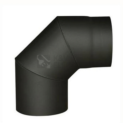 Obrázek produktu Koleno kouřové STEEL 150mm/90stloušťka tloušťka 1,5mm černé K150.90.15.0 654101 0