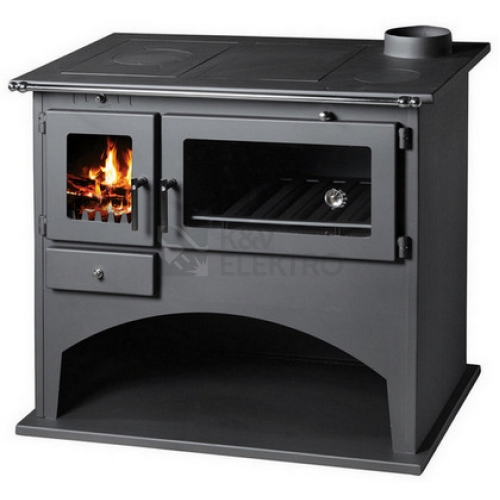 Sporák na tuhá paliva LINE STOVES W300 PRAVÉ 10,5kW průměr zděře 150mm 658231