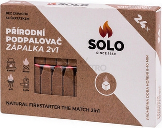 Obrázek produktu Podpalovač přírodní 2v1 (24ks) SOLO 620117 667553 0