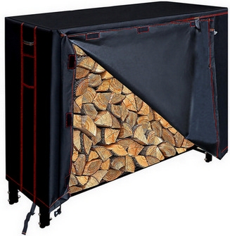 Obrázek produktu Stojan na palivové dřevo 122x36x122cm černý s plachtou CW001-4FT 787027 0