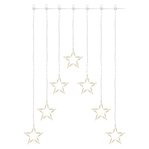LED vánoční závěs EMOS DCGW14 hvězdy 67x125cm vnitřní použitíteplá bílá