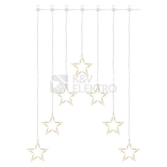 Obrázek produktu LED vánoční závěs EMOS DCGW14 hvězdy 67x125cm vnitřní použitíteplá bílá 0