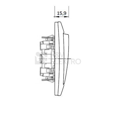Obrázek produktu ABB Zoni kryt vypínače dělený matná černá 3559T-A00652 237 1