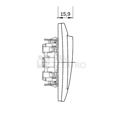 Obrázek produktu ABB Zoni kryt vypínače dělený olivová 3559T-A00652 243 (2CHT590652A4243) 1