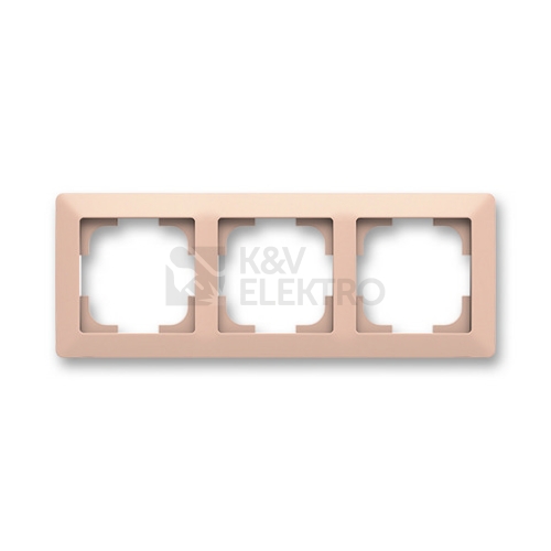 ABB Zoni trojrámeček pudrová/bílé okraje 3901T-A00030 142 (2CHT010030A6142)