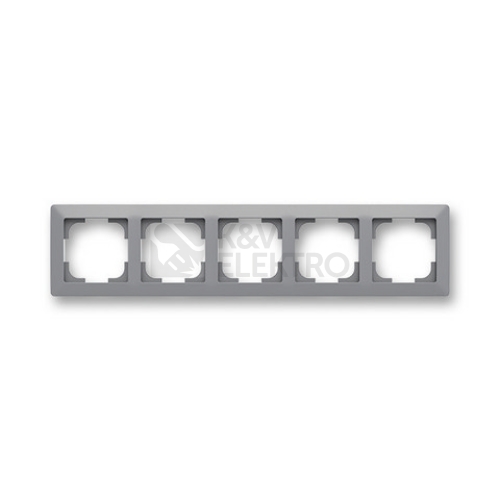 ABB Zoni pětirámeček šedá/bílé okraje 3901T-A00050 141 (2CHT010050A6141)