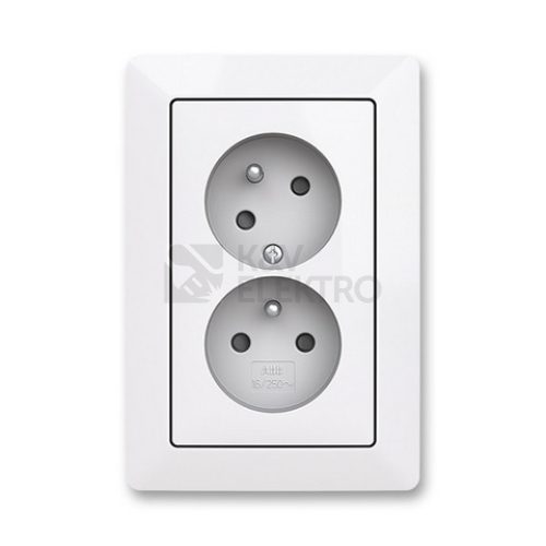 ABB Zoni dvojzásuvka bílá 5513T-C02357 500 s clonkami (2CHT132357C4500)