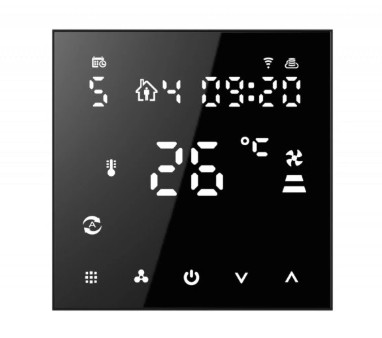 TERMOSTAT W3FANCOILBLACK WIFI