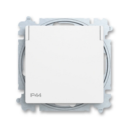 ABB Zoni zásuvka IP44 matná bílá 6619T-A06995 240 s clonkami (2CHT196995A6240)