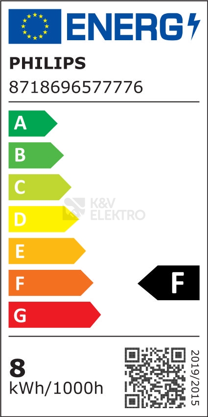 Obrázek produktu LED žárovka E27 Philips A60 8W (60W) neutrální bílá (4000K) 1