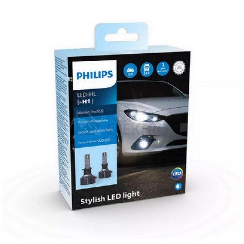Autožárovky Philips HL H1-LED Ultinon Pro3022 12/24V 20W P14,5s 11258U3022X2 (v balení 2ks)