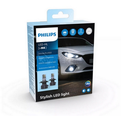 Obrázek produktu Autožárovky Philips HL H4-LED Ultinon Pro3022 12/24V 20W P43t 11342U3022X2 (v balení 2ks) 0