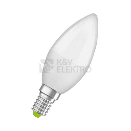 LED žárovka E14 LEDVANCE CL B FR RECYCLED 4,9W (40W) teplá bílá (2700K) svíčka