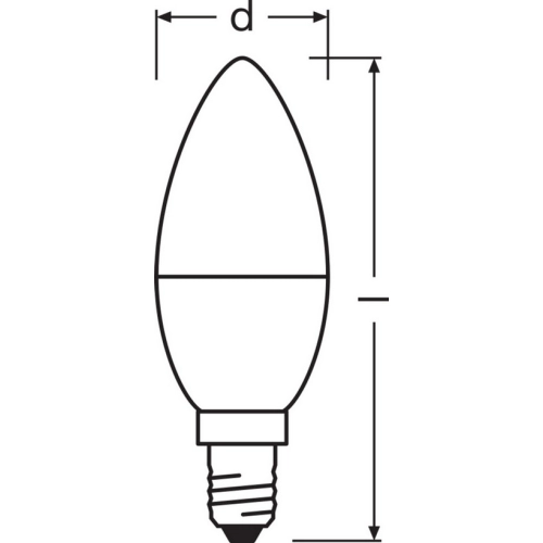 LED žárovka E14 LEDVANCE CL B FR RECYCLED 4,9W (40W) neutrální bílá (4000K) svíčka (obrázek 4)