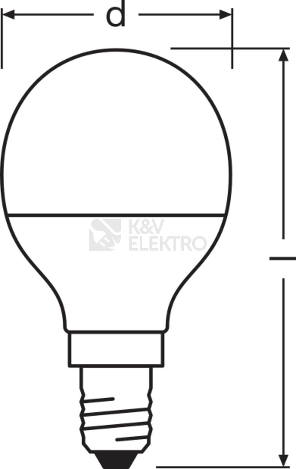 Obrázek produktu LED žárovka E14 LEDVANCE CL P FR RECYCLED 4,9W (40W) teplá bílá (2700K) 2