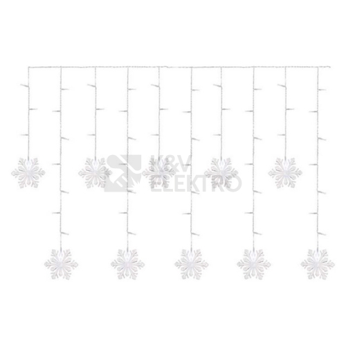 LED vánoční závěs EMOS DCGW13 vložky 150x55cm vnitřní použití studená bílá s časovačem