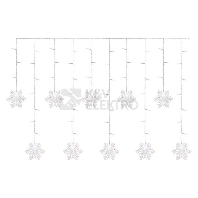 Obrázek produktu LED vánoční závěs EMOS DCGW13 vložky 150x55cm vnitřní použití studená bílá s časovačem 0
