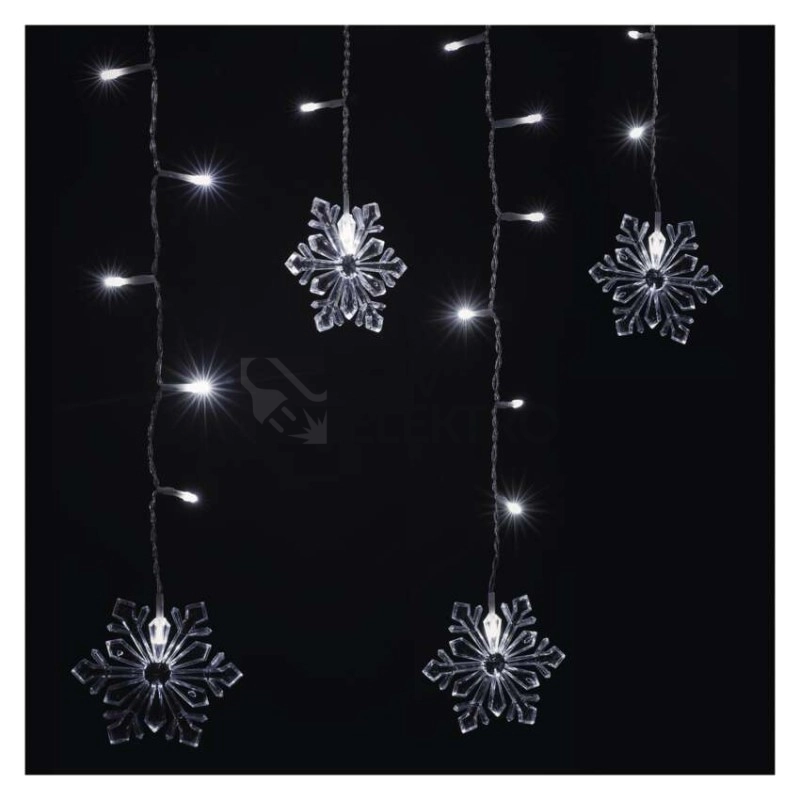 Obrázek produktu LED vánoční závěs EMOS DCGW13 vložky 150x55cm vnitřní použití studená bílá s časovačem 6