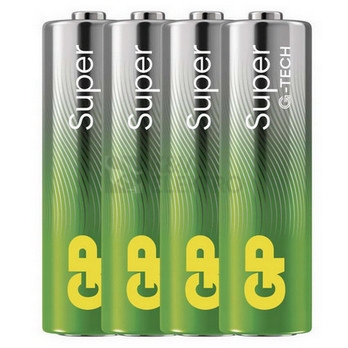 Obrázek produktu  Tužkové baterie AA GP G-TECH LR6 Super alkalické (blistr 4ks) 0