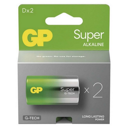 Baterie D GP G-TECH LR20 Super alkalické (blistr 2ks) (obrázek 3)
