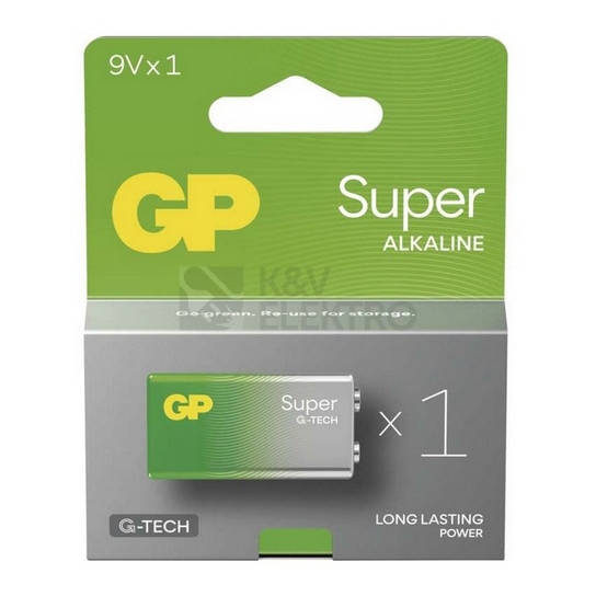 Obrázek produktu  Baterie 9V GP G-TECH 6LR61 Super alkalická 1ks blistr 1