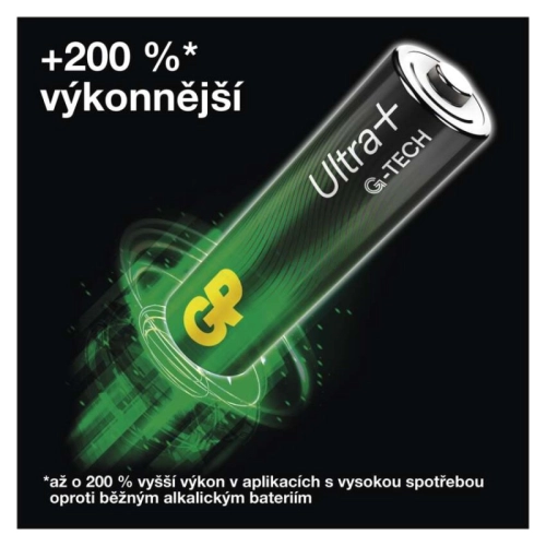Mikrotužkové baterie AAA GP G-TECH LR03 Ultra Plus alkalické (blistr 4ks) (obrázek 5)