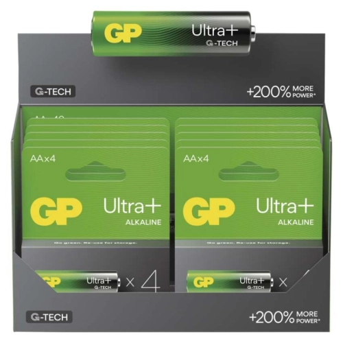 Tužkové baterie AA GP G-TECH LR6 Ultra Plus alkalické (blistr 4ks) (obrázek 11)